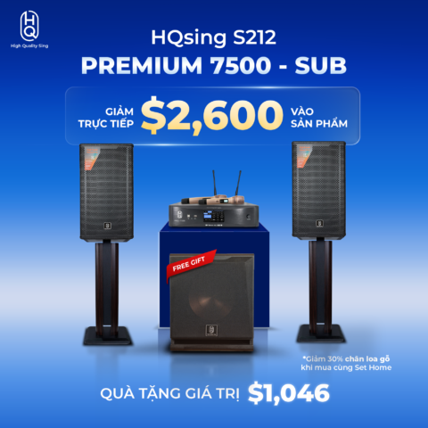 Karaoke Set Home HQsing PRO-7500 + Speakers HQsing S212