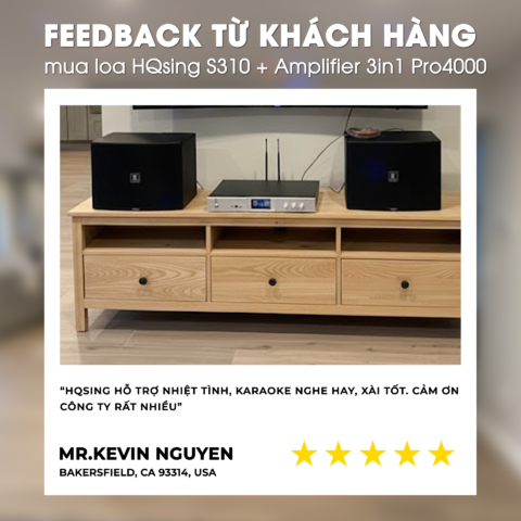 KARAOKE SET HOME HQSING PRO4000 & SPEAKERS S310
